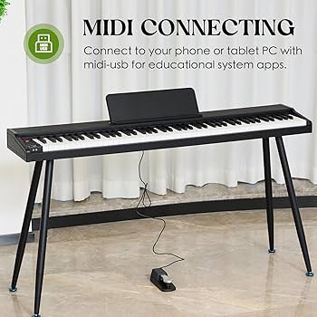 Amazon | 電子ピアノ88鍵セミウエイテッドキーボードピアノ